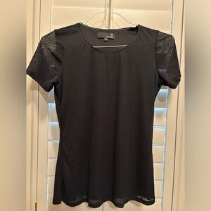 Pretty smooth sheer sleeves embroidery neck line